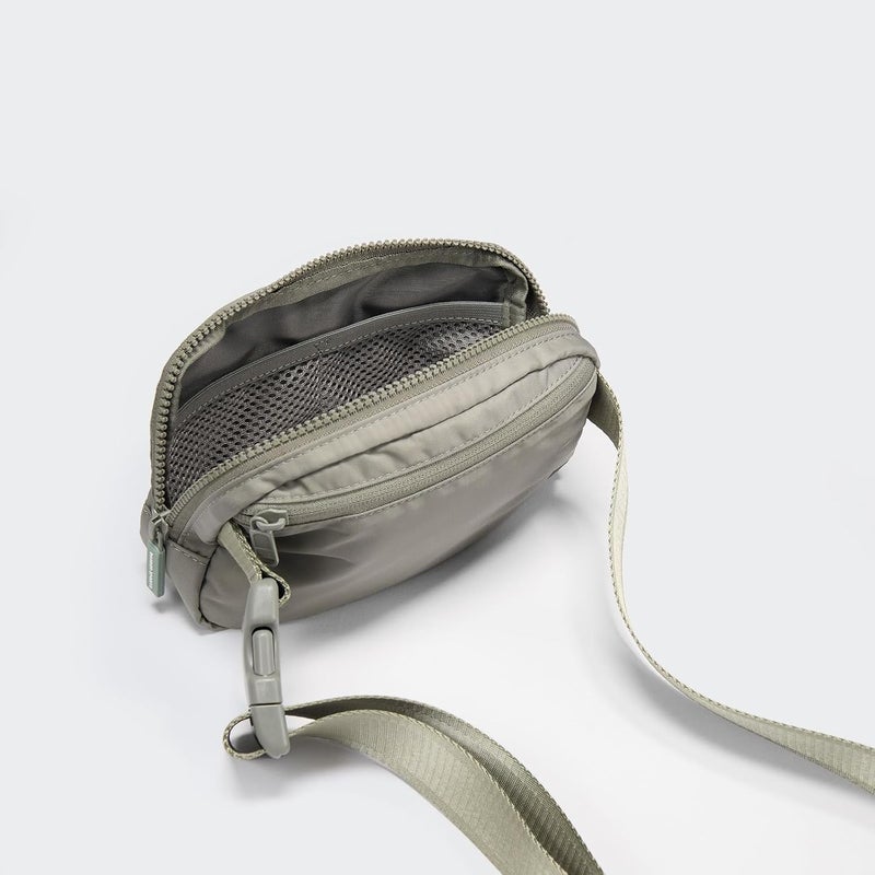 Pander Two Way Zipper Fanny Pack Nylon Everywhere Belt Bag for Women, Water Repellent Waist Packs, Crossbody Bags with Adjustable Strap (Grey Sage). - Image 5